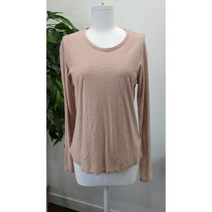 NEW Standard James Perse Sz 2/M $95 nude cotton modal long sleeve t-shirt